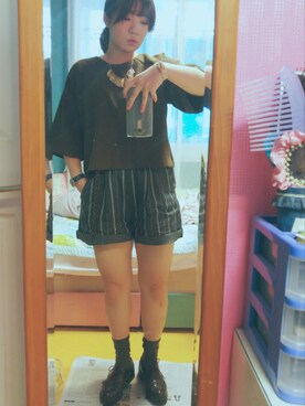 「8seconds（エイトセカンズ）のアイテム（アクセサリー）」を使った、JONONGさん（レディース・155cm）の夏コーディネート