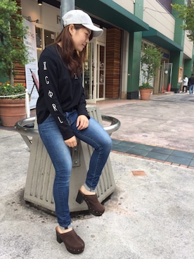 「なんばCITY」｜沢田 栞さん（レディース・154cm）の冬コーディネート