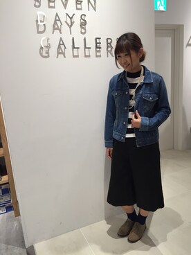 「SEVENDAYS=SUNDAY（セブンデイズサンデイ）のアイテム（ベスト）」を使った、yuika fujiwaraさん（レディース・164cm）の秋コーディネート