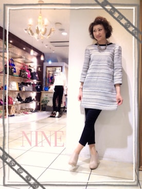 「アイテム（ブーティ）」を使った、陽子さん（レディース・163cm）の春コーディネート