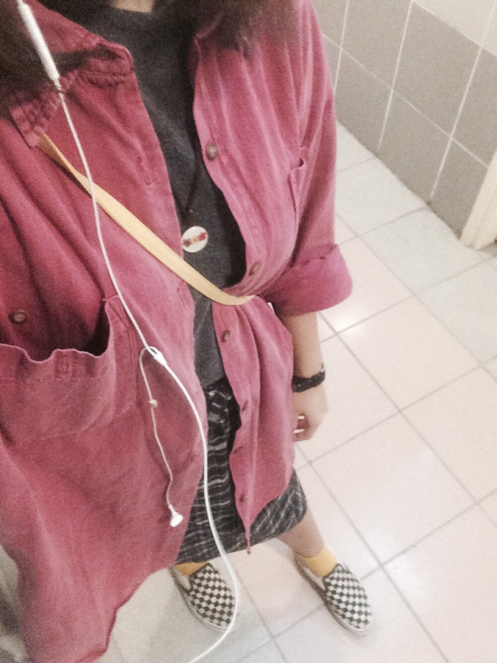 「vintage、LOVE」｜「美之のアイテム（デニムジャケット、ピンク系）」を使った、Elmoさん（レディース・157cm）の秋コーディネートの1枚目の写真