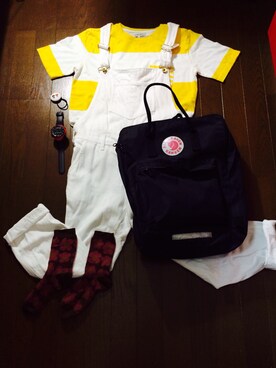「カンケンBAG」｜「アイテム（オールインワン・サロペット）」を使った、maruko&okameさん（レディース・148cm）の夏コーディネート