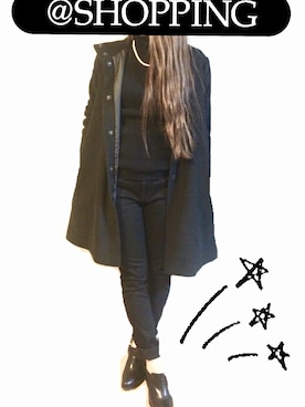 「黒ニット」｜❁ᵐⁱ°ᶜᵒ◡̈*⋆❁さん（レディース・153cm）の冬コーディネート