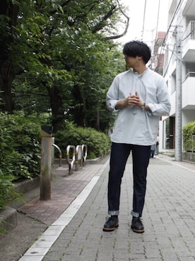 「Scye（サイ）のアイテム（シャツ/ブラウス）」を使った、 ryutoikemuraさん（メンズ・175cm）の夏コーディネート