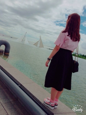 「くつした」｜「アイテム（アナログ腕時計）」を使った、mayuuさん（レディース・160cm）の秋コーディネート