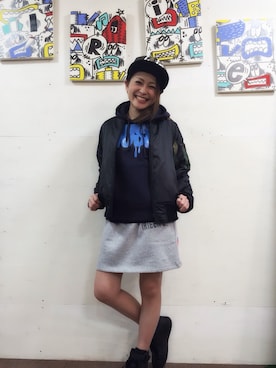 「BAYLINKSTORE」｜ラガチャイナさん（レディース・150cm）の秋コーディネート