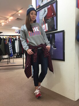 「BAYLINKSTORE」｜ラガチャイナさん（レディース・157cm）の秋コーディネート
