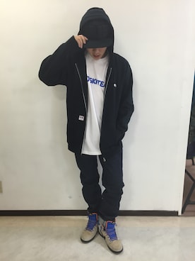 「BAYLINKSTORE」｜ラガチャイナさん（メンズ・174cm）の冬コーディネート