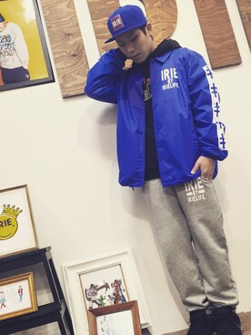 「IRIE by Irielife」｜ラガチャイナさん（メンズ・174cm）の冬コーディネート