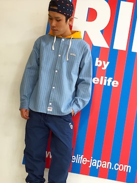 「BAYLINKSTORE」｜ラガチャイナさん（メンズ・174cm）の春コーディネート
