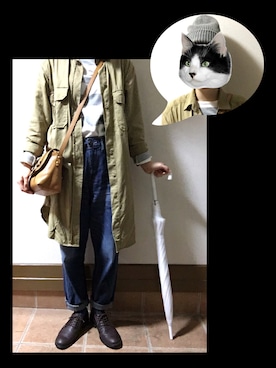 「ニットキャップ」｜「アイテム（その他シューズ）」を使った、ハルさん（レディース・158cm）の秋コーディネート