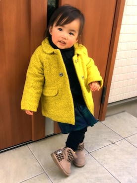 「next（next）のアイテム（ダウンジャケット/コート）」を使った、さゆきさん（キッズ・90cm）の冬コーディネート