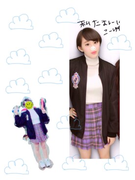 「WEGO（ウィゴー）のWEGO/ワイドリブタートルネックニット（ニット/セーター）」を使った、きん✸ぎょさん（レディース・159cm）の冬コーディネート