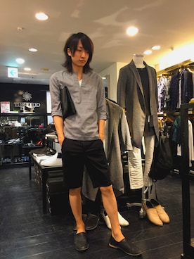 「TORNADO MART（トルネードマート）のアイテム（バッグ）」を使った、Kouchiさん（メンズ・173cm）の夏コーディネート