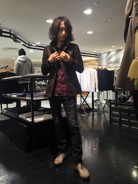 「アイテム（カバーオール）」を使った、Kouchiさん（メンズ・173cm・20代）の秋コーディネート