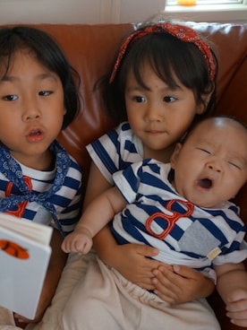 「アイテム（ヘアアクセサリー）」を使った、3BOYS⑅◡̈*🐒さん（キッズ・120cm）の秋コーディネート