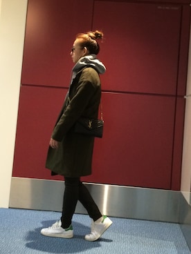 「SAINT LAURENT PARIS（サンローランパリ）のアイテム（財布/小物）」を使った、ZJZさん（レディース・160cm）の冬コーディネート