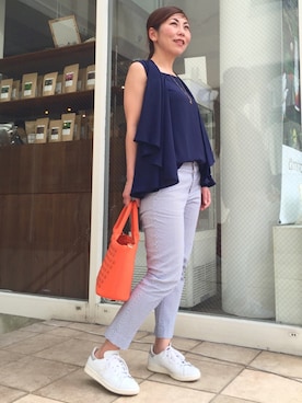 「スタンスミス」｜acoさん（レディース・158cm）の春コーディネート