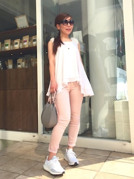 「two ply（トゥープライ）のアイテム」を使った、acoさん（レディース・158cm）の春コーディネート