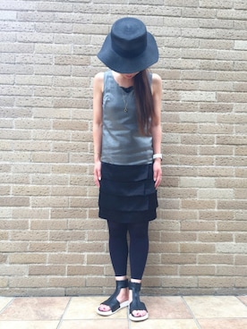 「JENEVIEVE（ジュヌヴィエーヴ）のアイテム」を使った、acoさん（レディース・158cm）の夏コーディネート