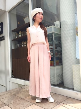 「ブレスレット」｜「アイテム（その他）」を使った、acoさん（レディース・158cm）の夏コーディネート