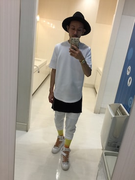 「PARADOX（パラドックス）のアイテム（ハット）」を使った、santaさん（メンズ・174cm）の秋コーディネート