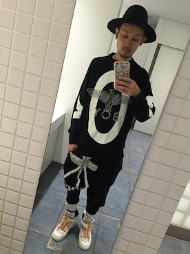「PARADOX（パラドックス）のアイテム（ハット）」を使った、santaさん（メンズ・174cm）の秋コーディネート