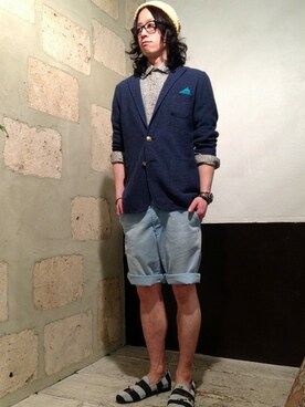 「B'2nd（ビーセカンド）のアイテム（テーラードジャケット）」を使った、B'2nd SAPPOROさん（メンズ・175cm）の春コーディネート