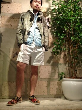 「B'2nd（ビーセカンド）のアイテム（帽子）」を使った、B'2nd SAPPOROさん（メンズ・175cm）の夏コーディネート