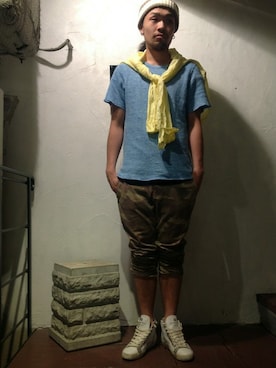 「B'2nd（ビーセカンド）のアイテム（帽子）」を使った、B'2nd SAPPOROさん（メンズ・175cm）の夏コーディネート