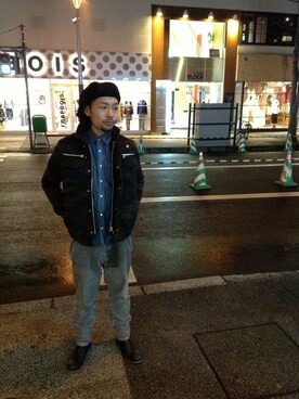 「B'2nd（ビーセカンド）のアイテム（ブルゾン）」を使った、B'2nd SAPPOROさん（メンズ・175cm）の冬コーディネート