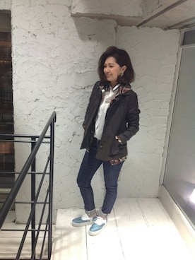 「迷彩柄」｜「アイテム（その他アウター）」を使った、B'2nd SAPPOROさん（レディース・160cm）の冬コーディネート