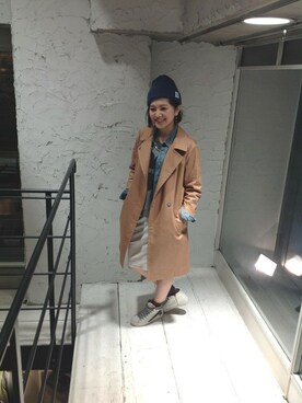 「C-PLUS（シープラス）のアイテム（帽子）」を使った、B'2nd SAPPOROさん（レディース・162cm）の春コーディネート