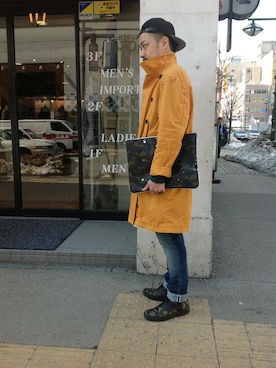 「マスタードイエロー」｜「アイテム（その他アウター）」を使った、B'2nd SAPPOROさん（メンズ・175cm）の春コーディネート