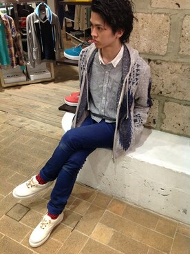 「B'2nd（ビーセカンド）のアイテム（パーカー）」を使った、B'2nd SAPPOROさん（メンズ・173cm）の春コーディネート