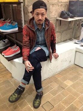 「B'2nd（ビーセカンド）のアイテム（パーカー）」を使った、B'2nd SAPPOROさん（メンズ・175cm）の春コーディネート