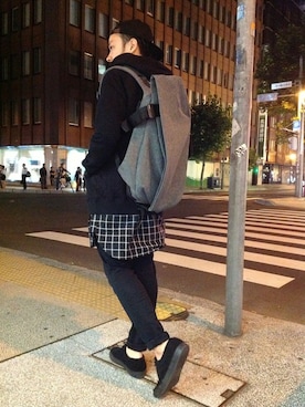 「B'2nd（ビーセカンド）のアイテム（ダッフルコート）」を使った、B'2nd SAPPOROさん（メンズ・175cm）の秋コーディネート