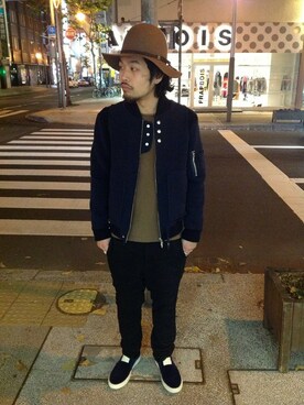 「B'2nd（ビーセカンド）のアイテム（ブルゾン）」を使った、B'2nd SAPPOROさん（メンズ・175cm）の秋コーディネート