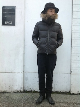 「B'2nd（ビーセカンド）のアイテム（ダウンジャケット/コート）」を使った、B'2nd SAPPOROさん（メンズ・175cm）の冬コーディネート