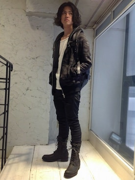 「B'2nd（ビーセカンド）のアイテム（パーカー）」を使った、B'2nd SAPPOROさん（メンズ・175cm）の冬コーディネート