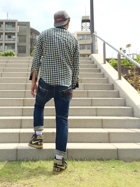 「アイテム（ソックス/靴下）」を使った、R.Hさん（メンズ・186cm）の夏コーディネート