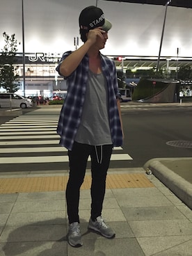 「杢グレー」｜R.Hさん（メンズ・186cm）の秋コーディネート