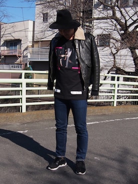 「KRIS VAN ASSCHE（クリスヴァンアッシュ）のアイテム（ジャケット/アウター）」を使った、R.Hさん（メンズ・186cm）の冬コーディネート