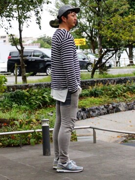 「sunsea」｜「アイテム（帽子）」を使った、R.Hさん（メンズ・186cm）の秋コーディネート