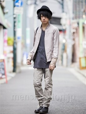 「SRIVER（スリヴァー）のアイテム（その他アウター）」を使った、勝田 俊介さん（メンズ・164cm）の春コーディネート