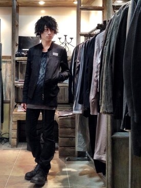 「SRIVER」｜「アイテム（アクセサリー）」を使った、勝田 俊介さん（メンズ・164cm）の春コーディネート