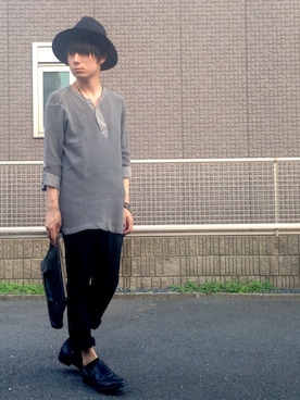 「SRIVER」｜「アイテム（帽子）」を使った、勝田 俊介さん（メンズ・164cm）の夏コーディネート