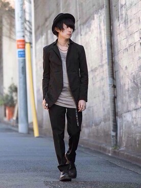 「SRIVER」｜「アイテム（帽子）」を使った、勝田 俊介さん（メンズ・164cm）の夏コーディネート