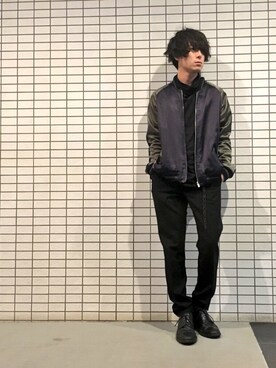 「SRIVER」｜「アイテム（ジャケット/アウター）」を使った、勝田 俊介さん（メンズ・164cm）の冬コーディネート