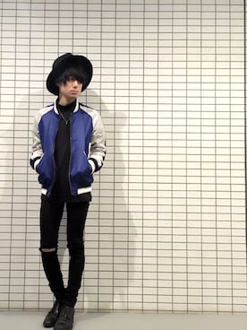 「SRIVER」｜「アイテム（ジャケット/アウター）」を使った、勝田 俊介さん（メンズ・164cm）の冬コーディネート
